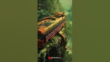 AI Travel Discovery | Python attacking Bus | Amazon Jungle #shorts #nature #art
