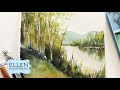 Easy Watercolor Landscape tutorial/ wet on wet techniques/ step by step for beginner