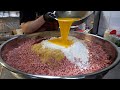 반숙 계란후라이 함박스테이크 / hamburger steak with fried egg - korean street food