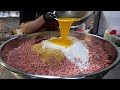 반숙 계란후라이 함박스테이크 / hamburger steak with fried egg - korean street food