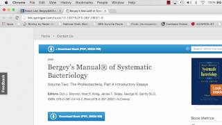 Finding Bergeys Manual of Systematic Bacteriology