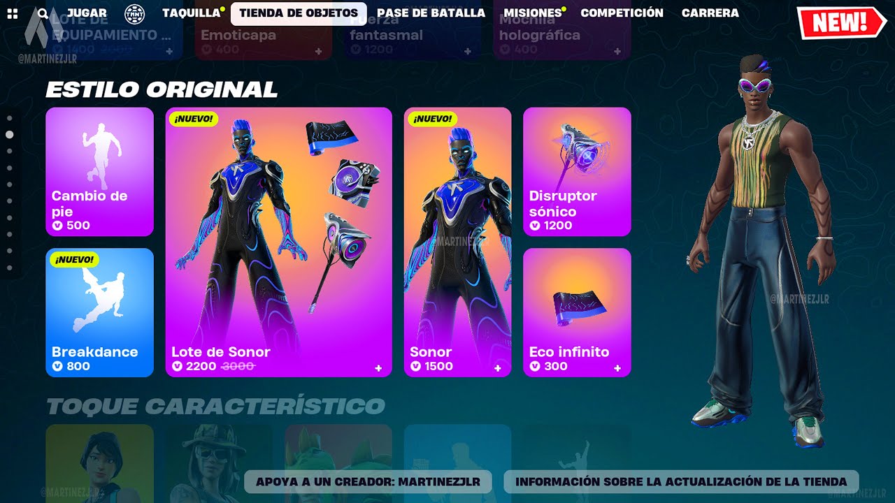 *NUEVA* Skin Lote de Sonor, Emote Cambio de Pie, Skin Lin Guardiana ...