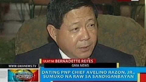 BP: Ex-PNP Chief Avelino Razon Jr., sumuko na sa Sandiganbayan
