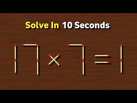 Turn the wrong equation into correct | Matchstick puzzle 17×7=1