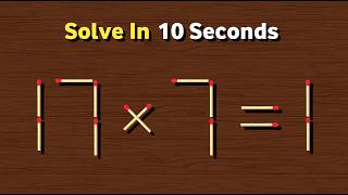 Turn the wrong equation into correct | Matchstick puzzle 17×7=1