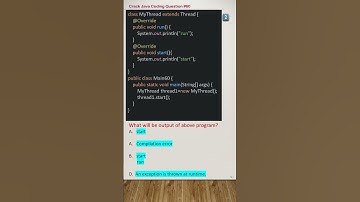 #60 Java interview questions and answers| multithreading questions shorts #javainterviewquestions