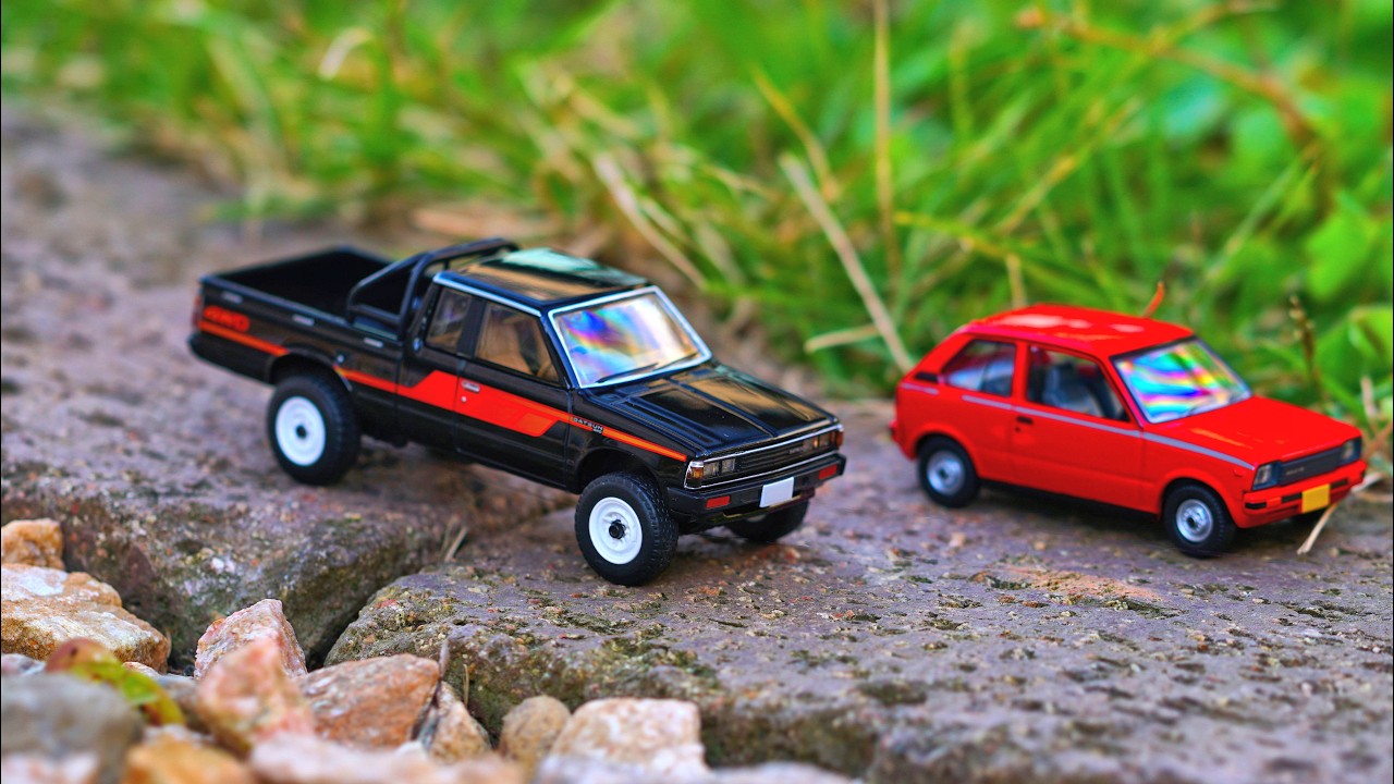 【足回り可動₍₍⁽⁽🔘₎₎⁾⁾】ダットサントラックでいろんなところ走ってみた【トミカ コマ撮り動画】