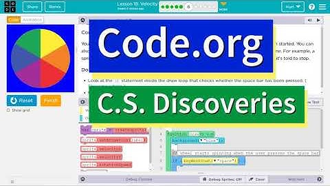 Code.org Lesson 19.5 Velocity | Tutorial with Answers | C.S. Discoveries Unit 3