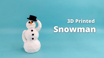 3D Printed Poly Christmas Snowman Decoration - Winter 2021