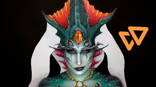Queen Azshara (WoW) Bodypaint Tutorial - Fast Forward