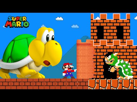 Super Mario Bros. but everything Mario touches turns into MORE REALISITC??? | Game Animation