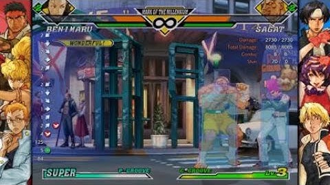 CAPCOM FIGHTING COLLECTION 2 Benimaru Pgroove cancel combo 3