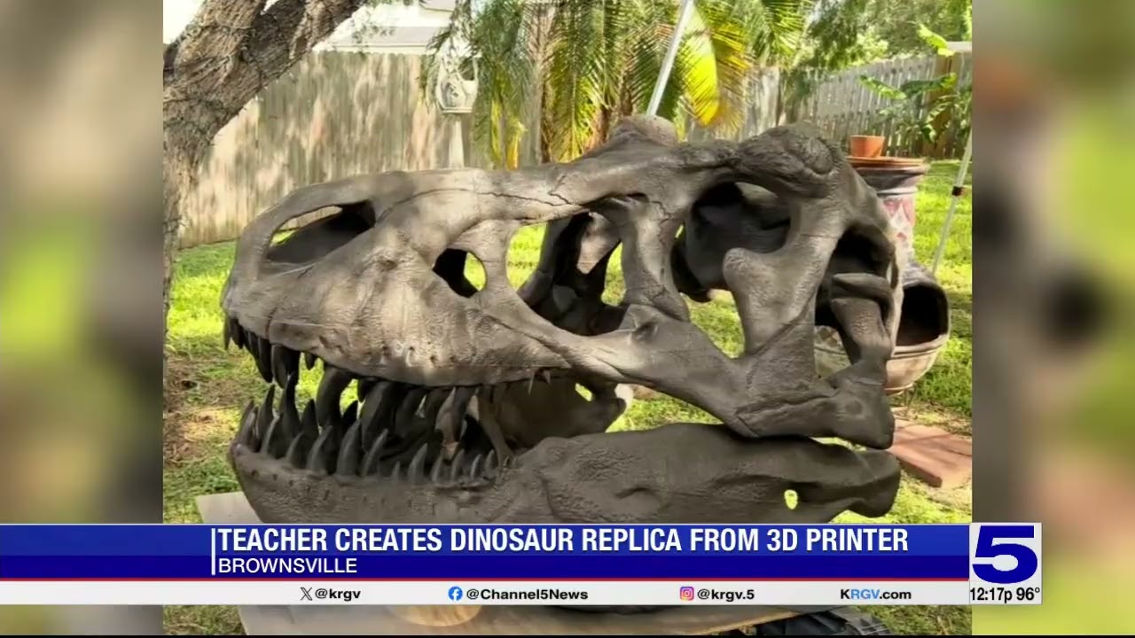 IDEA Robindale teacher shares love of science with 3D-printed T-rex skull