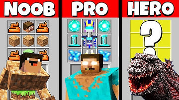 Minecraft Battle: NOOB vs PRO vs HEROBRINE: SUPER MUTANT CRAFTING CHALLENGE / Animation