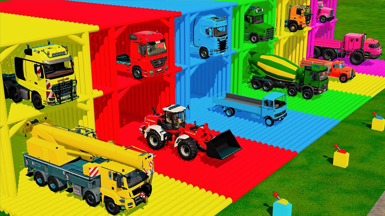 TRANSPORTING FIRE TRUCK, GARBAGE TRUCK & BIG TRUCKS by MAN TRANSPORTER! Farming Simulator 22