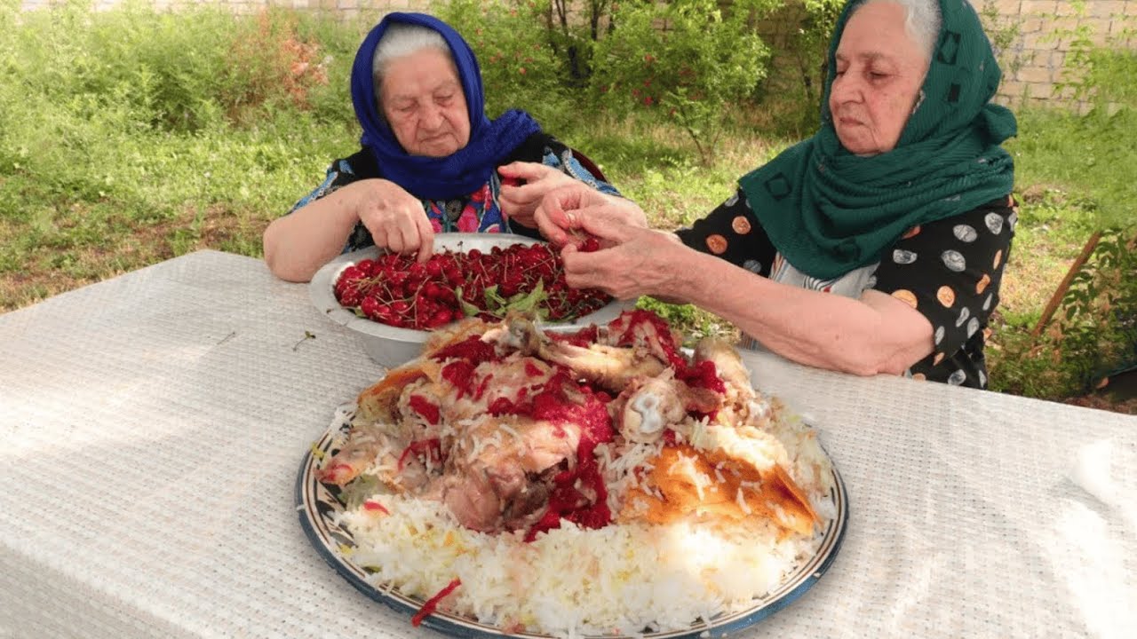 Nənəmin bağında VİŞNƏLİ PLOV -Çoban salatı hazırladıq-Qarabaşaq bişirdik
