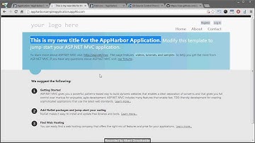 Create and Deploy C# to AppHarbor [part 2/2]
