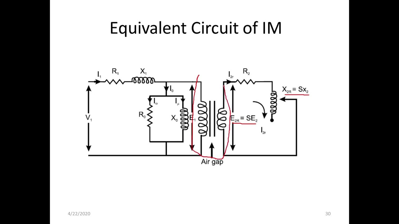 Equivalent Circuit of 3 phase Induction Motor - YouTube