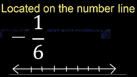 Located  -1/6 on the number line , locate negative fraction on the number line . represented