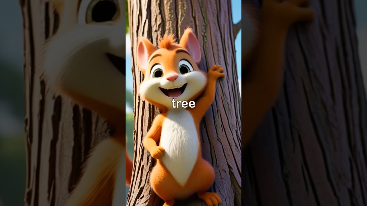Cute squirrel cartoon for kids