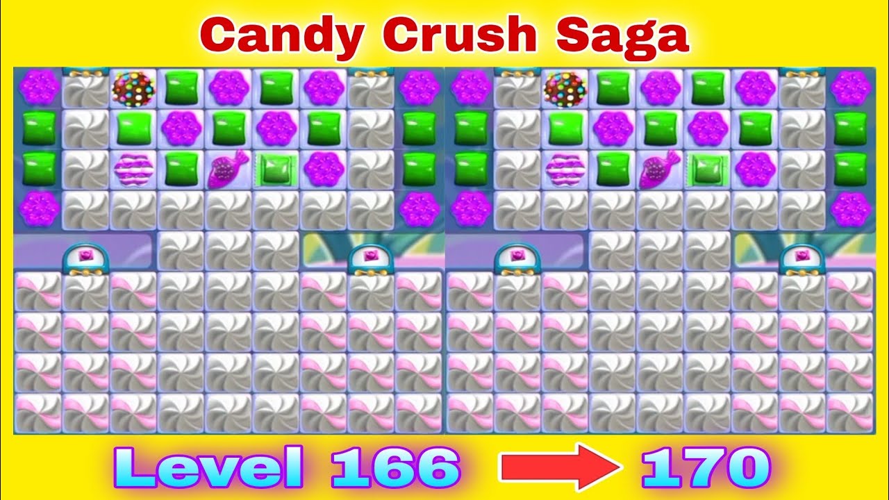 Candy Crush Saga Level 166 - 170 || Candy Crush Saga - YouTube
