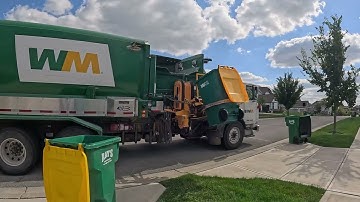 Quick WM Autocar Labrie Automizer Recycle Truck on Route, in Action!