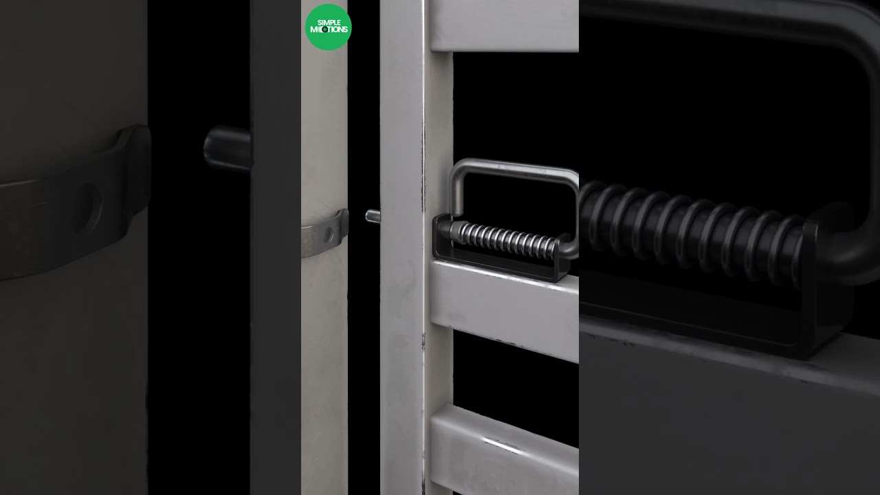 Automatic spring latch, lock for metal gates 