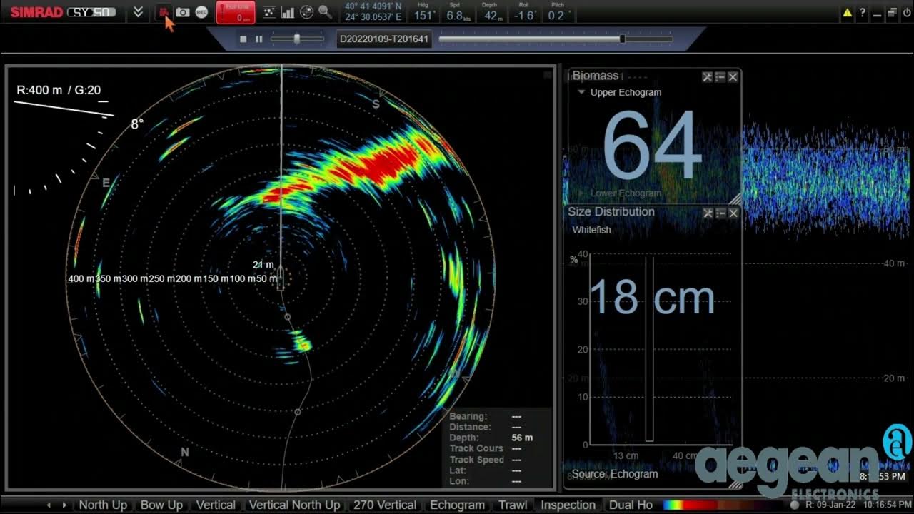 Simrad SY50 Omni Sonar Inspection Beam Biomass YouTube
