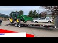 My New Trailer! Loading Up A John Deere Tractor On A PJ Trailer. This Gooseneck Is Way Better!