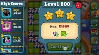 Toy blast level 800 :) SCORED OVER ONE MILLION POINTS no boosters no powerups!!!!! :) #toyblast