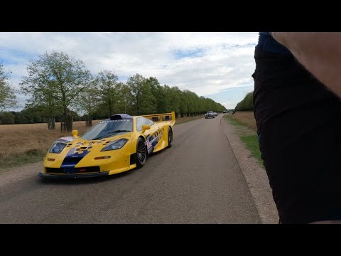 LEGENDARY cars v Cyclist - 250 GT0, F1 GTR , 917 ...many £millions