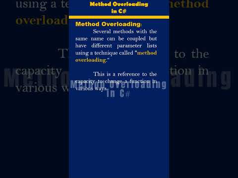 method overloading in