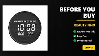 LED Silent Wooden Digital Wall Clock Review screenshot 1