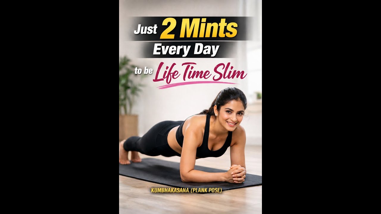 Daily 2 minutes, Plank pose, slim forever, No gym, 