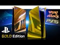 PS5 Gold and Rose Gold Chrome Wrap Attack