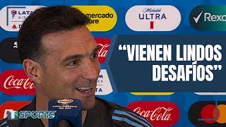 Thumbnail for La FELICIDAD de Lionel Scaloni por el TRIUNFO de Argentina ante Chile: ""Estamos en un BUEN MOMENTO"