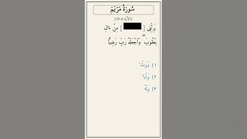 تحدّي أكمل الآية — سورة مريم [19:6]