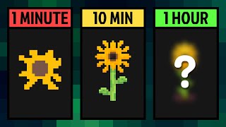 Making Pixel Art Sunflowers For 1 MINUTE vs 10 MINUTES vs 1 HOUR