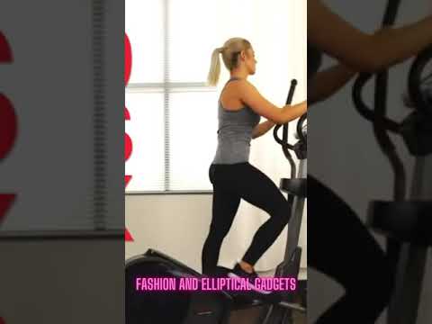 Sunny Health Fitness Magnetic Elliptical Trainer Machine Programmable Monitor Shorts 