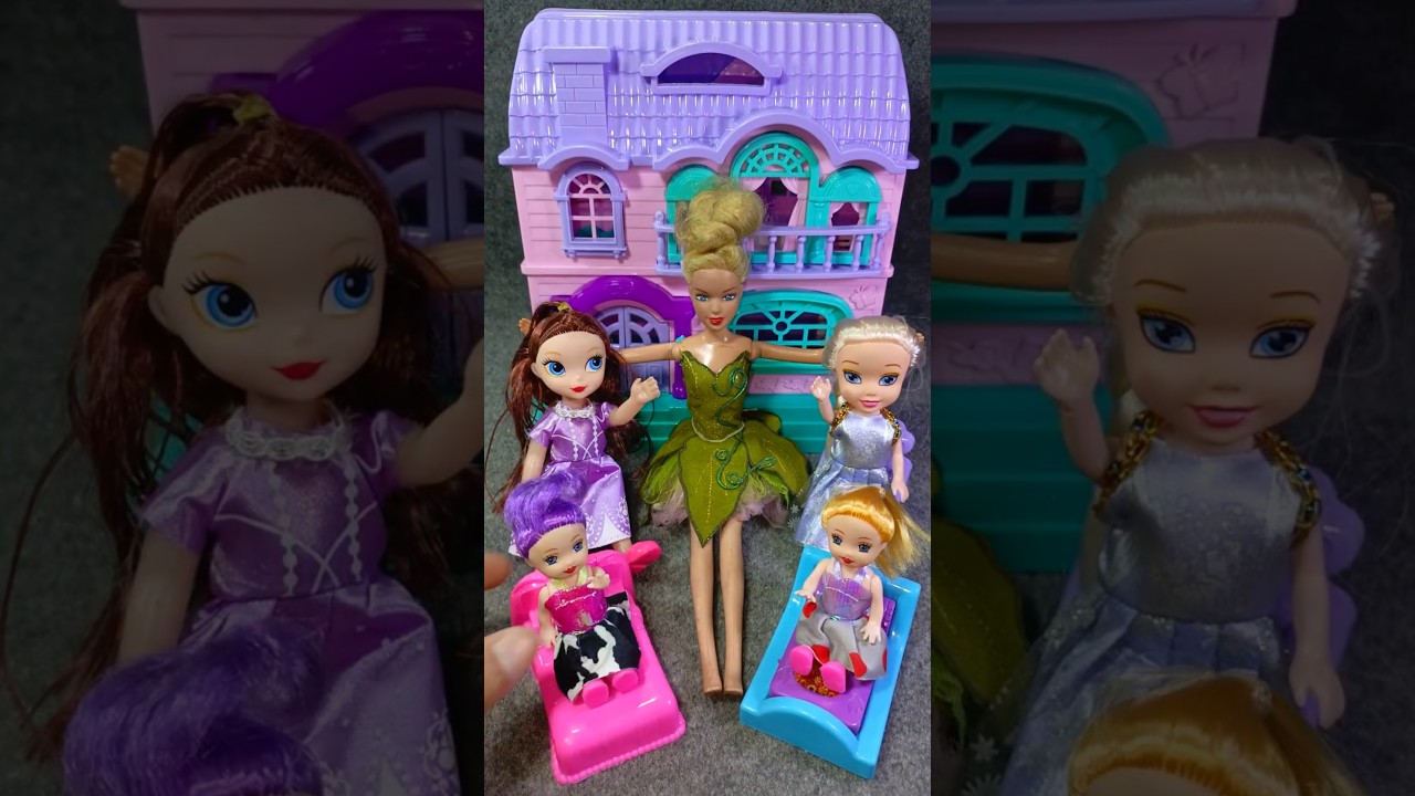 Cute Pink Princess Doll House Play Set | ASMR | Review Toys 