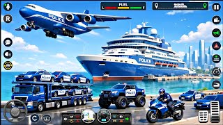 US Police Vehicle Transporter 3D 2026 - Police Vehicle Transport Drive screenshot 4