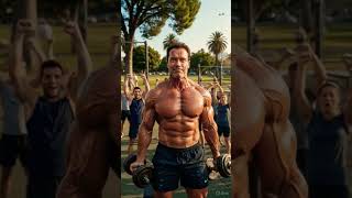 Arnold Schwarzenegger doing biceps workout #gym #workout #bicepsworkout #shorts