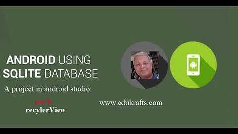 The android application with Sqlite Database-part-8