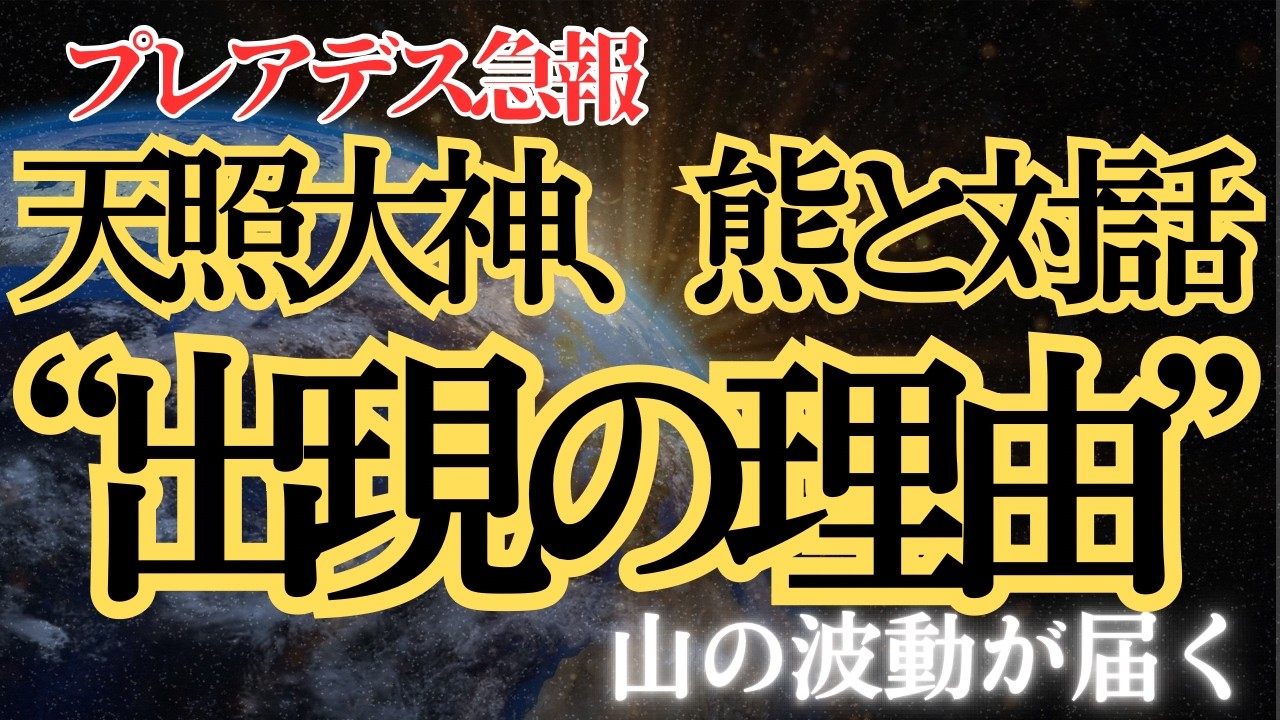 熊と向き合った天照大神。出現の真意が解かれた。山の振動は、すでにあなたへ。