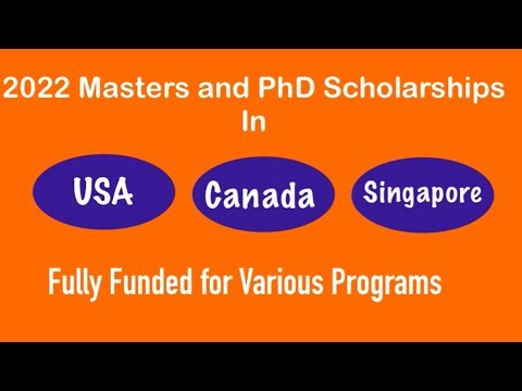 Fully funded Scholarships for Masters and PhD