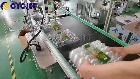 How to stick Label on Egg tray Labelling Machine Sticker Plastic Tank Box Labeling Machine Labeller