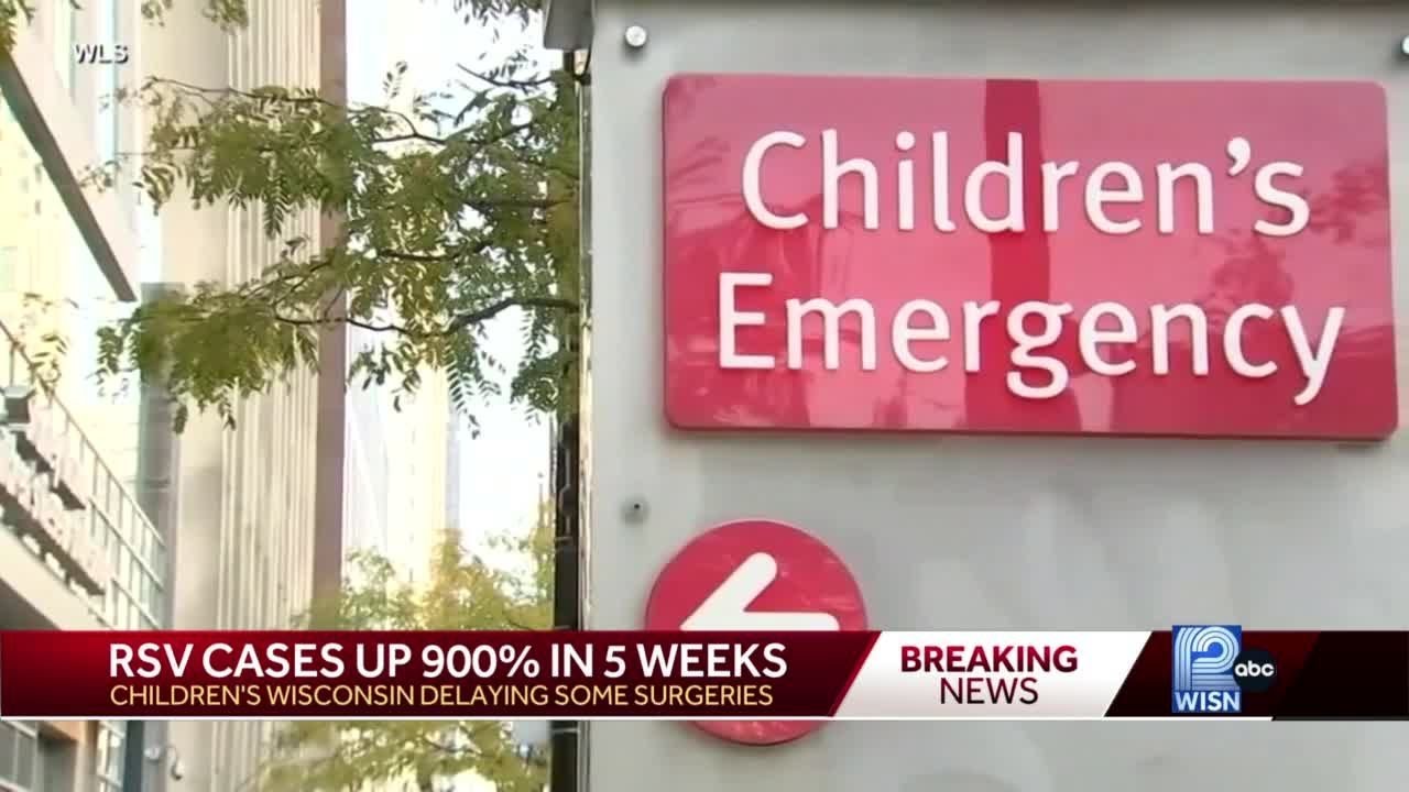RSV cases spike 900% in past five weeks at Children's Wisconsin - YouTube