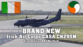 BRAND NEW  Irish Air Corps CASA CN295M Visits RAF Northolt for the FIRST Time