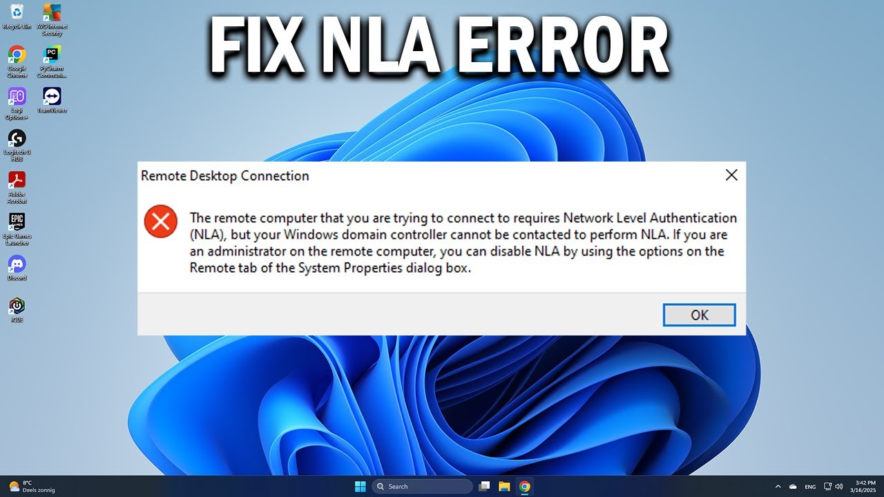 How To Fix Remote Computer Requires Network Level Authentication NLA ...