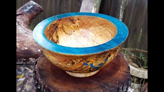 For Big Lou Oak blue line bowl